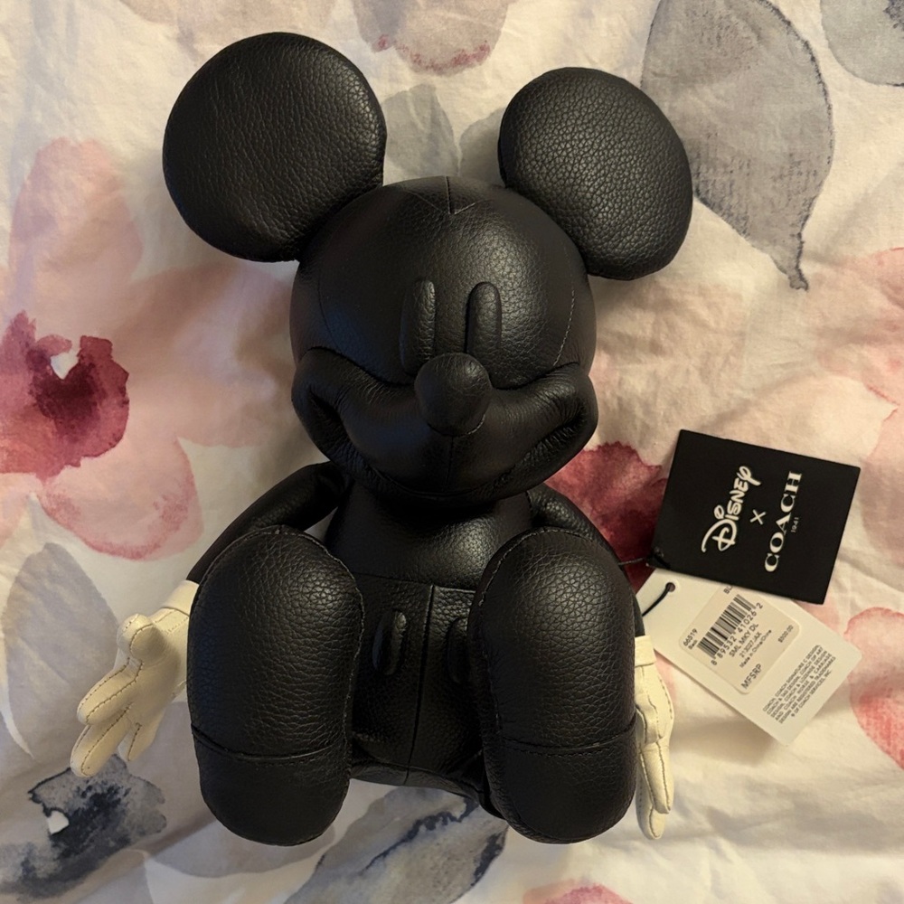 Coach Black Leather Mickey Mouse Sculpture